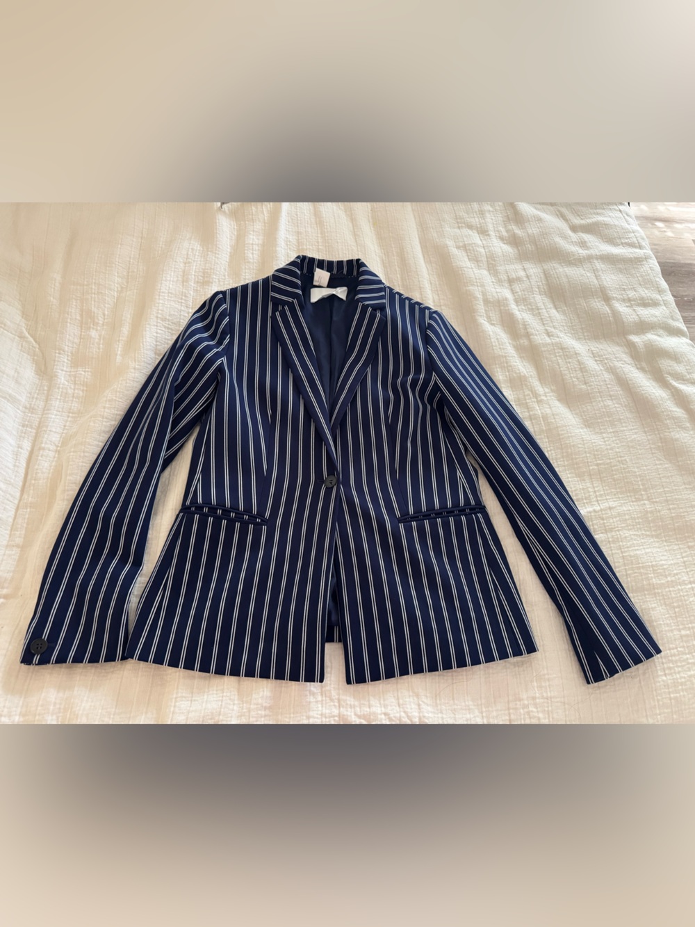 BOSS Hugo Boss Jabalia Navy Pinstripe Blazer Size US 4 / EU 36